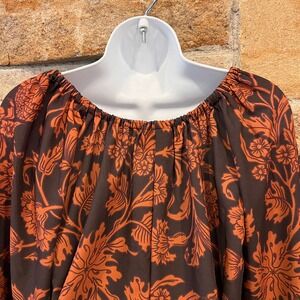 NWT Pinup Couture Laura Byrnes Sylvie Long Sleeve Floral Peasant Top Sz XS